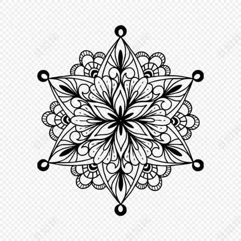 欧式花纹图案简笔画ps自由式纹样对称形骨骼花边简笔画自由式纹样对称