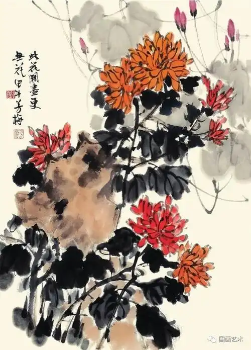 图文教程写意菊花范画步骤