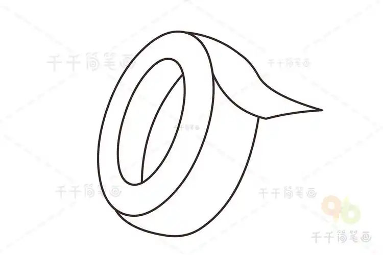 学画胶带简笔画
