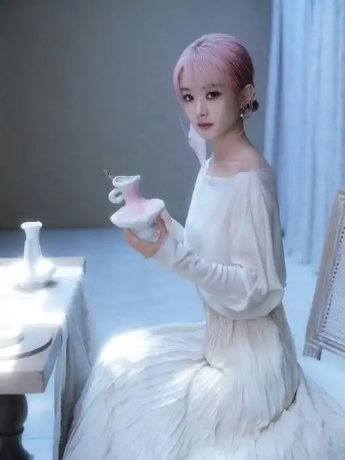 方可给赵丽颖做的法式丝巾盘发##赵丽颖法式丝巾盘发