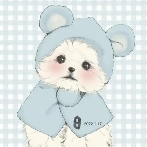 可爱宠物情头源xhs画师楮楮