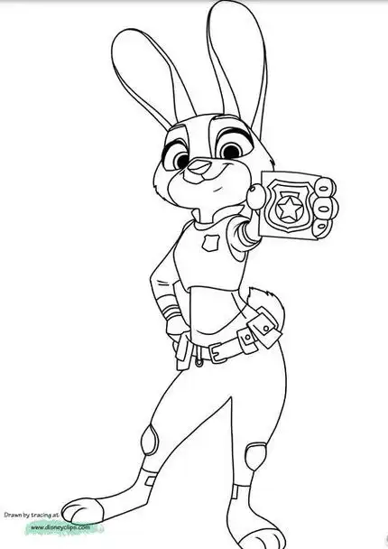 疯狂动物城兔子的简笔画图片大全