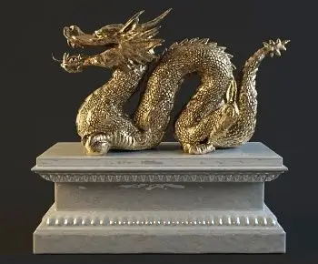 现代龙雕塑-id:19954