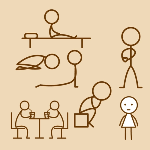 火柴人做作业简笔画