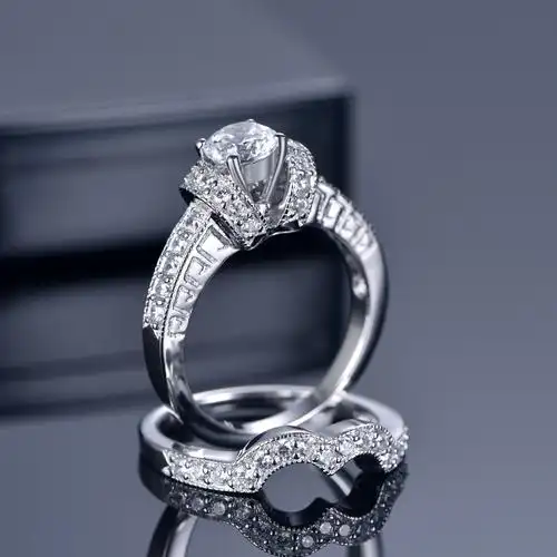 2021热销时尚畅销个性珠宝cz高品质纯银戒指