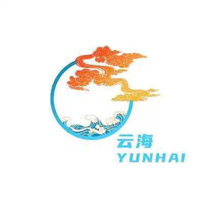 蓝色古风云海yunhai古风logo