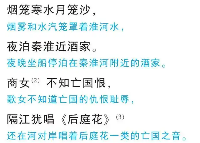 泊秦淮初中文言文阅读|注解