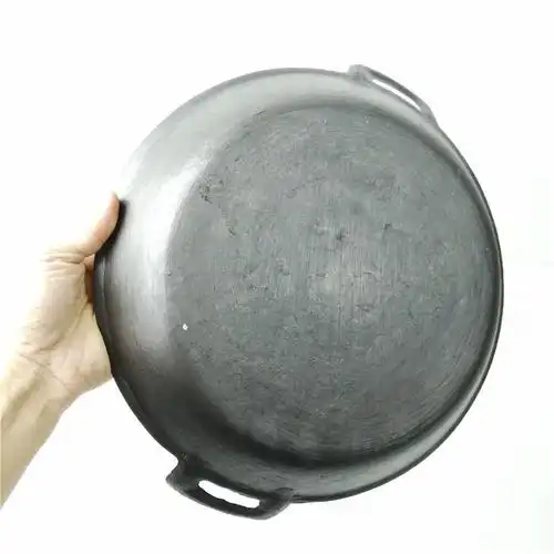 平底锅铸铁煎锅煎盘生铁板烤烙饼锅平锅铁锅老式加厚商用大煎锅电30