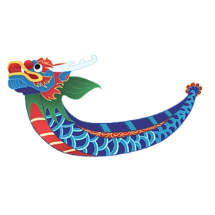 原创端午节龙舟端午划龙舟带龙头