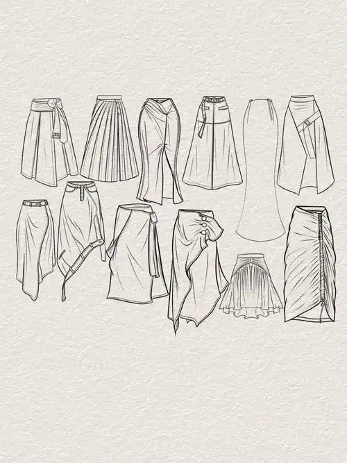 300款-半身裙-款式图(超·超·超全款式设计)