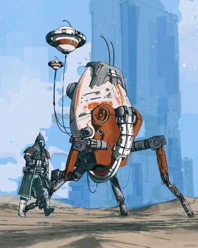 脑洞远古未来硬科幻设定插画作品