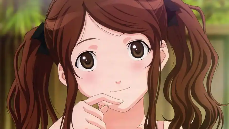 棕色头发女生桌面背景高清大图预览1600x900_动漫壁纸下载_墨鱼部落格