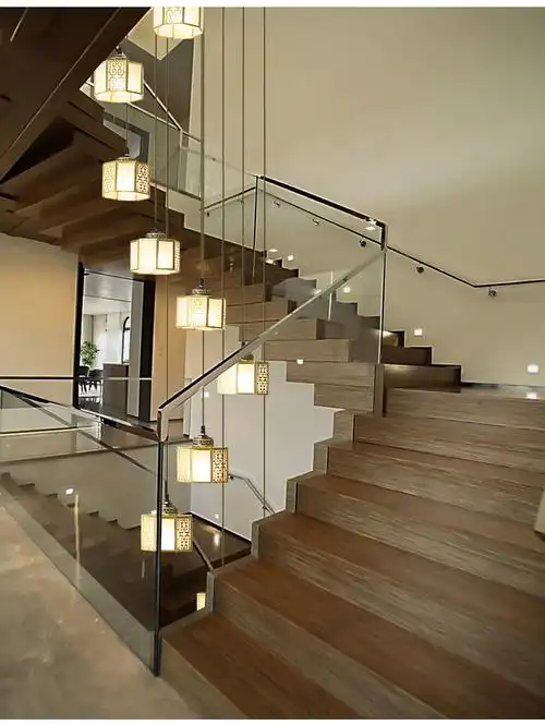 岩元楼梯吊灯新中式全铜楼梯间长吊灯大别墅中空旋转复式楼阁楼纯铜灯