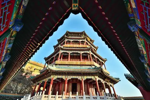 颐和园万寿山上的佛香阁