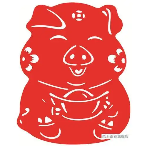 卡通猪剪纸大全