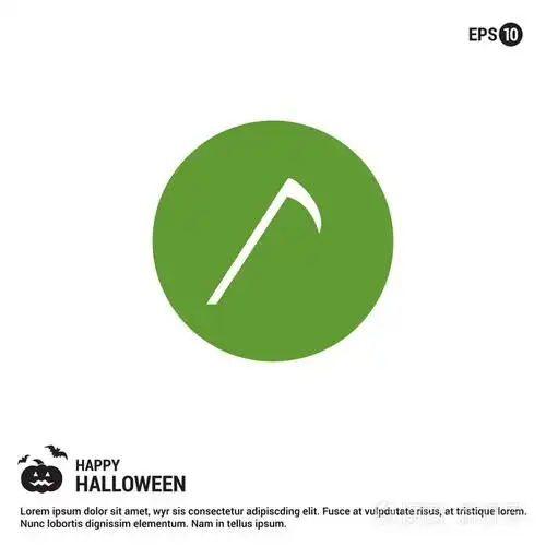 大镰刀图标.万圣节快乐