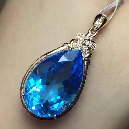 1 kg品名:18k金镶嵌天然托帕石吊坠(天然保真