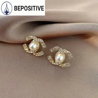 bepositive款式双c耳环女2023年新款潮气质耳夹无耳洞小香风耳钉感耳