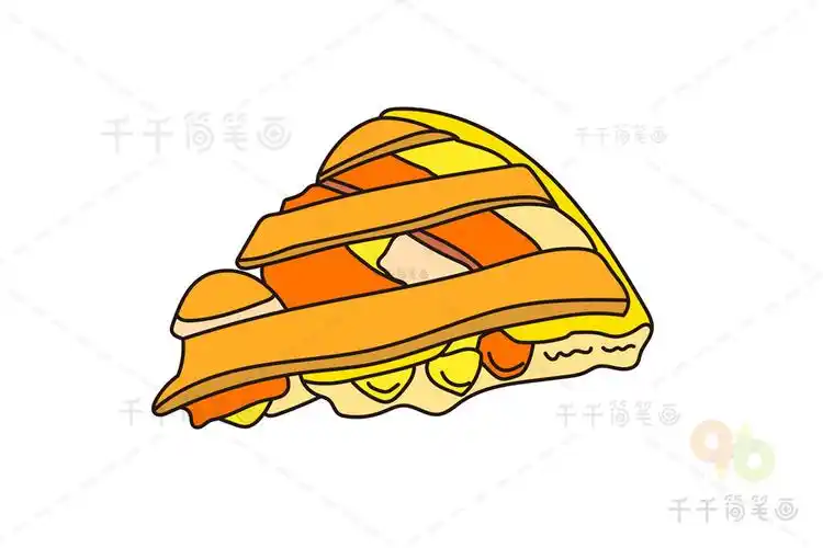 苹果派简笔画画法_苹果简笔画