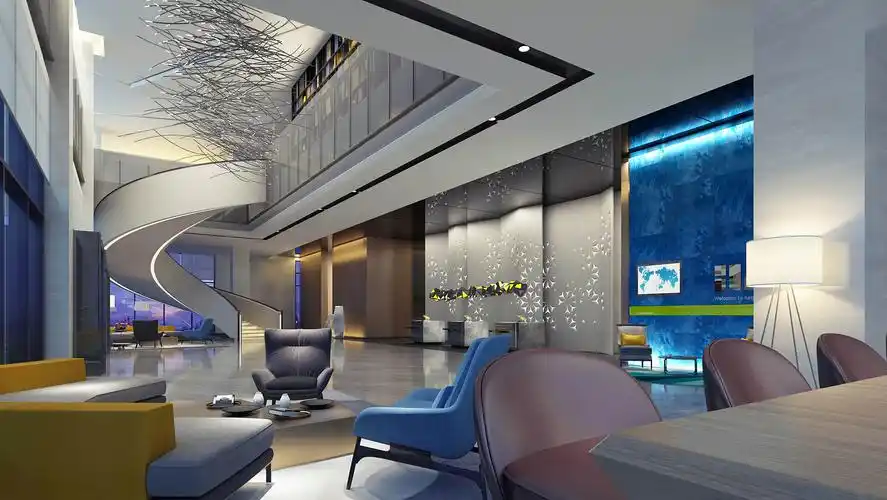 现代酒店大堂-室内设计-拓者设计吧