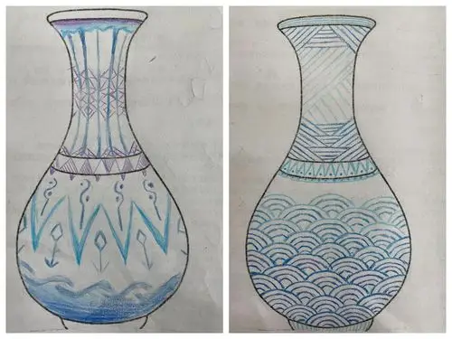 千峰翠色《百瓶图》——育才中学2018级花瓶纹样作品展