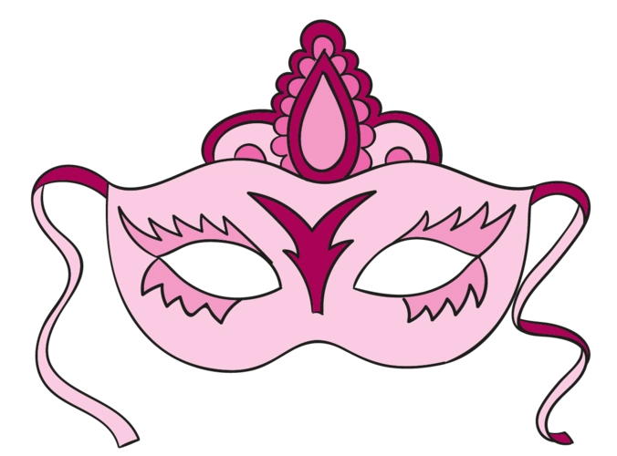 卡通卡通粉色面具