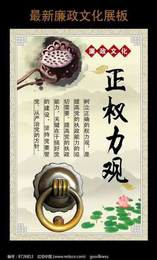 廉政文化展板正权力观