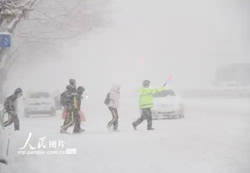 山东威海寒潮肆虐暴雪袭城