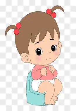 可爱坐姿卡通彩色男孩