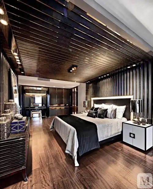 art deco卧室吊顶装修效果图