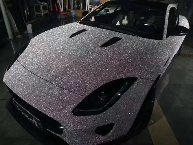 汽车哑面磨砂爆闪银车身膜 手机贴膜磨砂闪点银贴膜