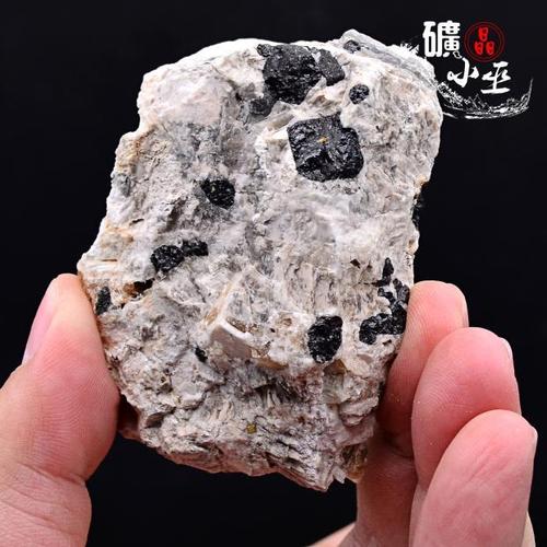 黑电气石长石一物一链接天然矿物晶体矿石教学标本原石宝石石头14