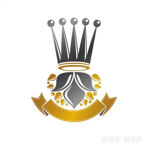 皇家皇冠徽章. 纹章矢量设计元素. 复古风格标签纹章标志.