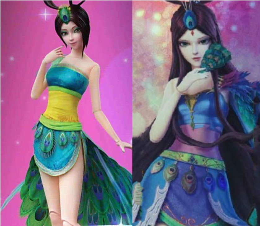 叶罗丽:孔雀仙子注定黑化,"黑孔雀"造型曝光,炫彩翅膀美翻天