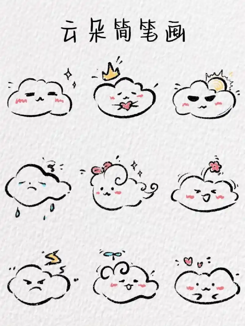 云朵简笔画～(含教程) 781578157815 软件:procreate