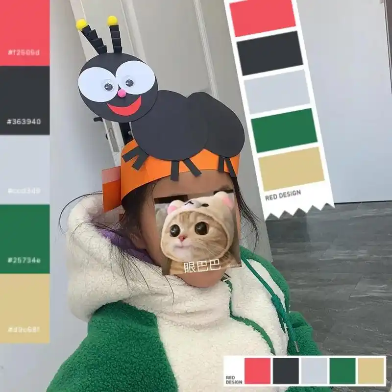 分享手工61小蚂蚁头饰        	 分享一个在学到的蚂蚁头饰,在油菜