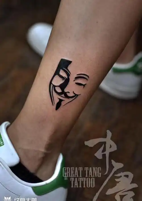 v字仇杀队面具_纹身图案手稿图片_大晖的纹身作品集