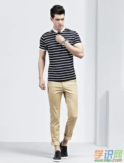 男士卡其色裤子的气质搭配