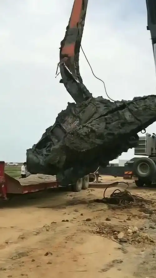 这挖机看样子给泡个澡去,顺便搓个背,真是太秀了