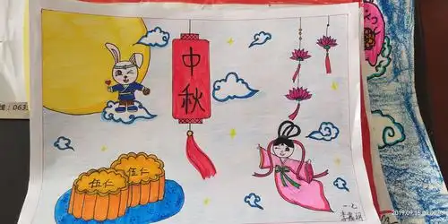 我们一年级七班用手中的画笔,描绘出心中的中秋.