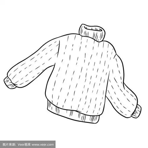 毛衣着色轮廓模板