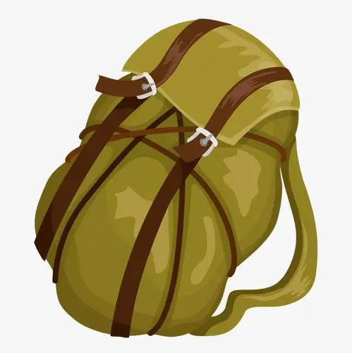 旅行包卡通背包矢量图下载