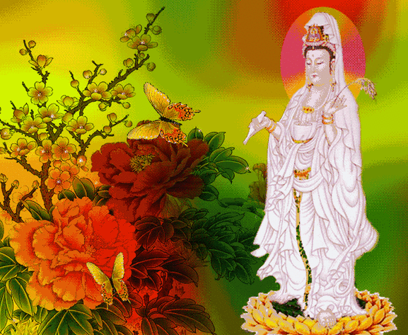 心经与观音菩萨观音偈观音菩萨妙难酬清净庄严累劫修三十二应周尘刹百