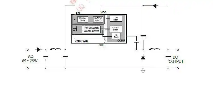 pn8024r dip-7 高品质非隔离专用 电源芯片 ac-dc转换器ic 芯朋微