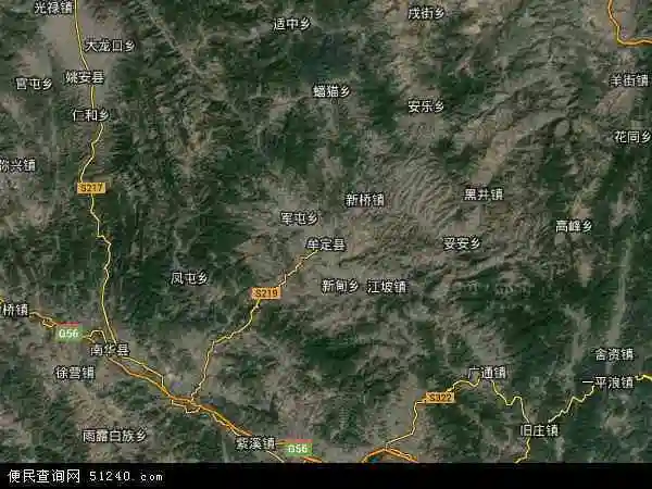 牟定县卫星地图 - 牟定县高清卫星地图 - 牟定县高清航拍地图 - 2021