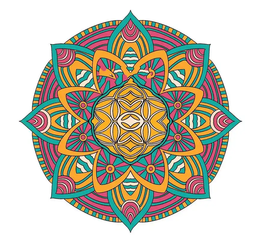 每日图案 彩色装饰图案 中国传统纹样(7) 美出天际的曼荼罗纹样