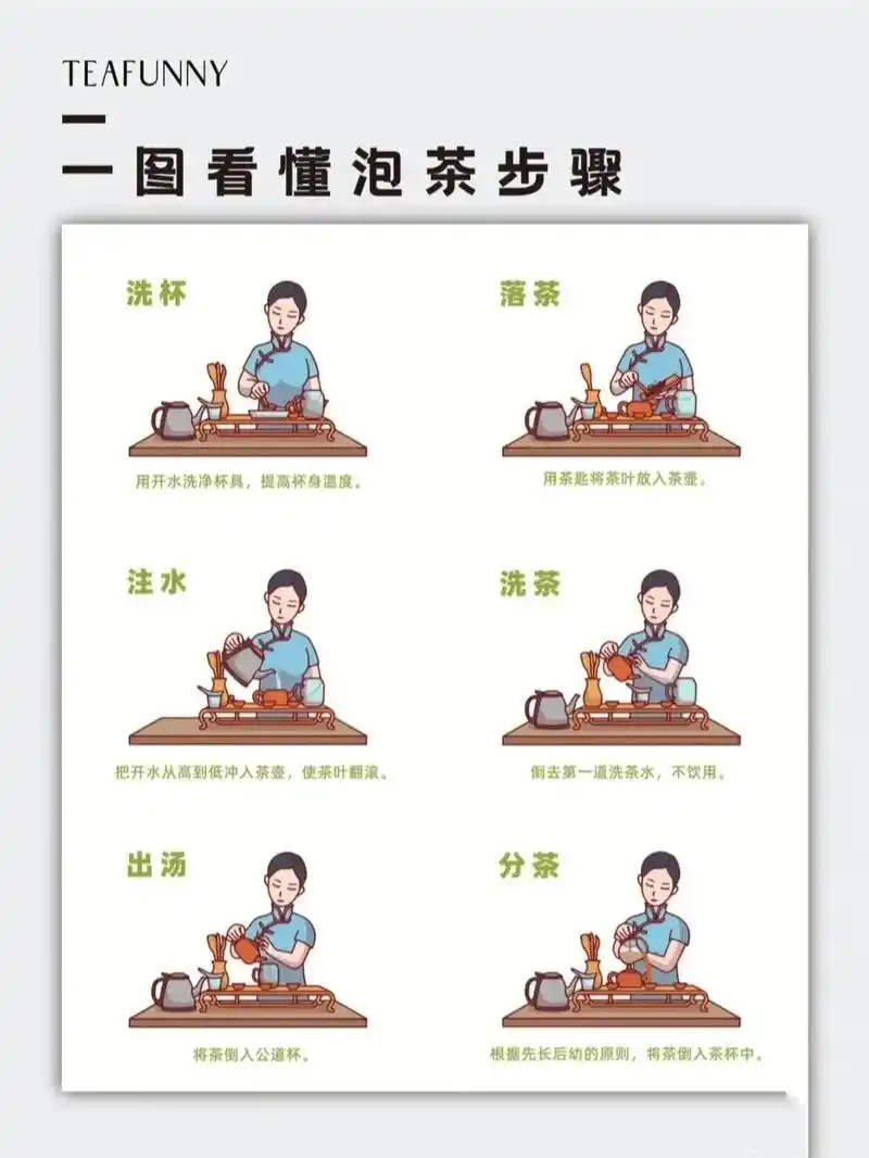 一图看懂泡茶步骤 #创作灵感 #召唤茶友 #爱喝茶的关注我  - 抖音
