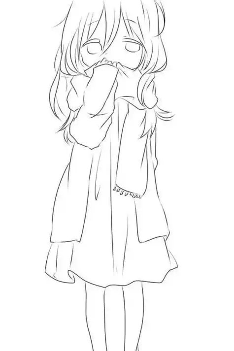 人物简笔画女孩长发铅笔画简单6 简笔画图片大全-普车都