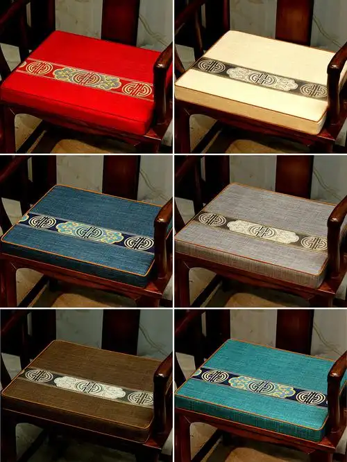 f2cz中式坐垫椅子垫乳胶实木圈椅茶椅座垫餐桌餐椅垫凳子座椅垫子