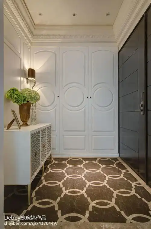 法式玄关隐形门装修效果图